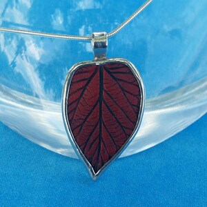 Red and Silver Elm Necklace image 4