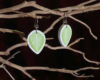 Bright Elm Leaf Earrings