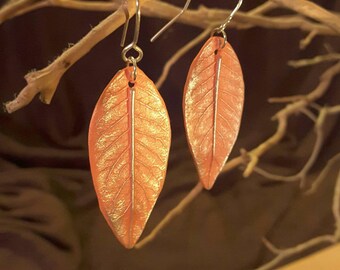 Orange Poke Weed Earrings