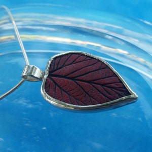 Red and Silver Elm Necklace image 3