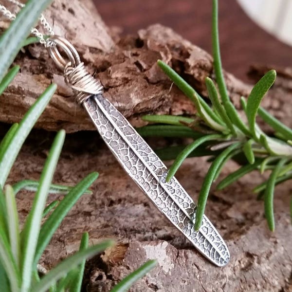 Large Silver Rosemary Leaf