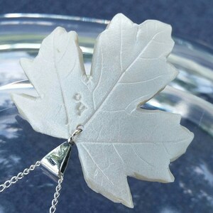 Snowflake Maple Leaf Necklace image 5