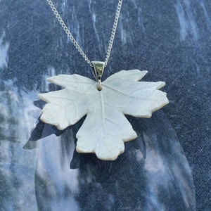 Snowflake Maple Leaf Necklace image 3