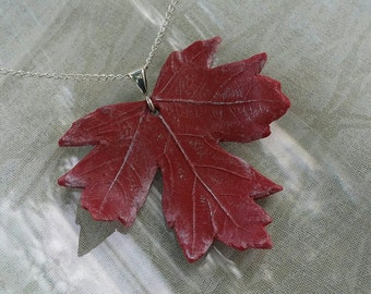 Fiery Red Maple Necklace