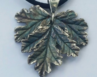 Silver Geranium Necklace