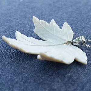 Snowflake Maple Leaf Necklace image 1