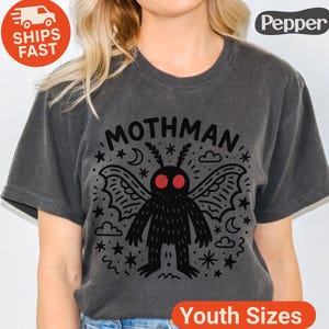 Mothman Shirt, West Virginia Shirt, Redwood Trees Tee, Cryptozoology Tshirt, Mothman Gift, Cryptid Shirt, Mothman ate, Gifted Mothman