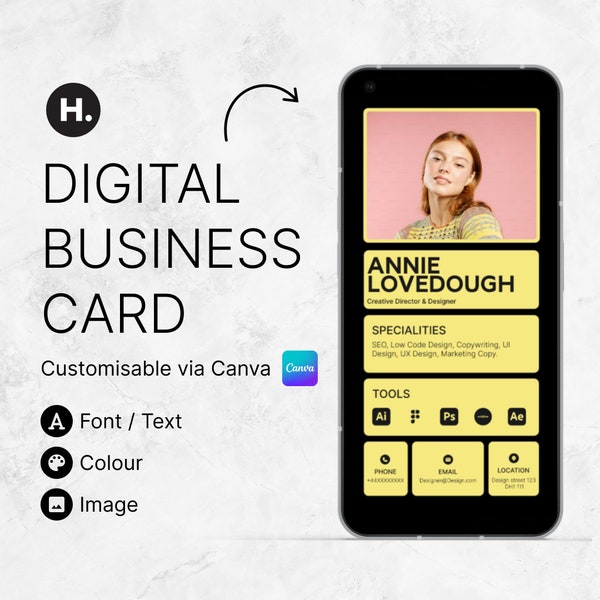 Creative & Modern Digital Business Card Design Template, Trending Business Card for Entrepreneurs, Professionals, Creative and designers