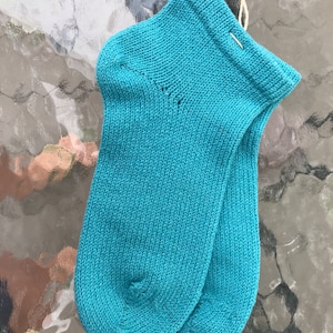 Socks - Anklets - Tennis socks, color Aqua