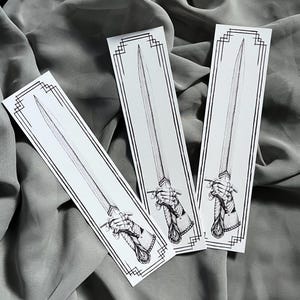 Sword Bookmark • a bookmark for fantasy readers • detailed original design • gothic bookmark