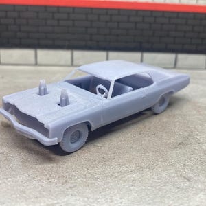 3D Printed 1/64 Scale Mid 1970’s Chevy Caprice / Impala Style Demolition Demo Derby Unpainted Resin (Plastic) Model For Diecast Diorama