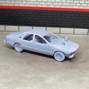 3D Printed 1/64 Scale 1990’s Bubble Chevy Caprice Style Demolition Demo Derby Unpainted Resin (Plastic) Model Great For Diecast Diorama