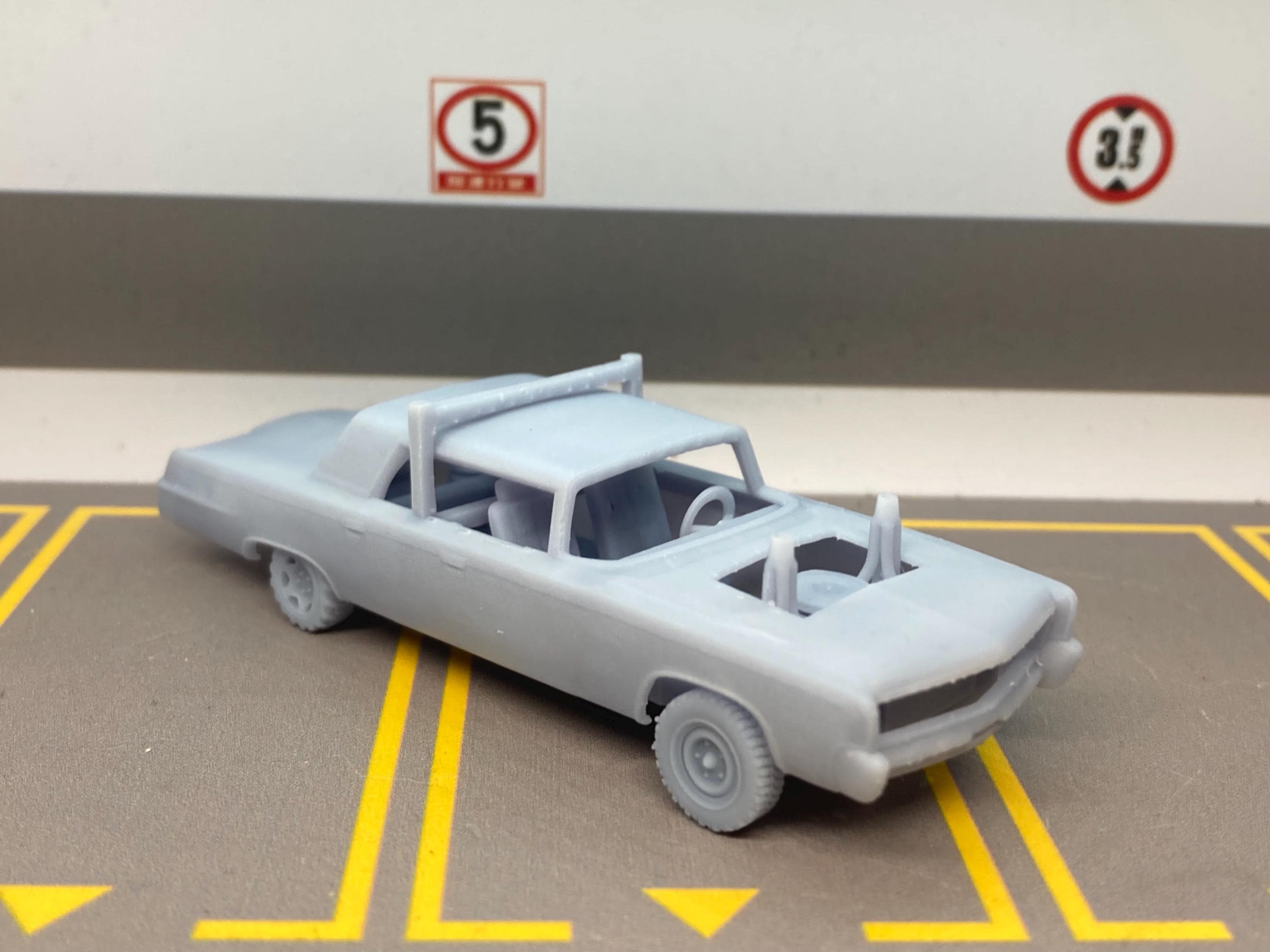3D Printed 1/64 Scale 1965 Imperial Crown  Style Demolition Demo Derby Unpainted Resin (Plastic) Model Great For Diecast Diorama