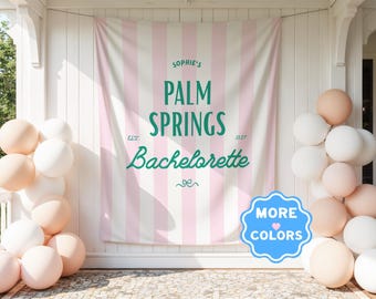 Palm Springs Bachelorette Tapestry Desert Bachelorette Party Decorations Palm Springs Bachelorette Banner Bach Party Custom Tapestry Sign