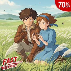 Custom Ghibli Style Art | Anime Portraits for Couples | Anime From Photo | Families & Pets | Valentine Gift | Personalized Anime