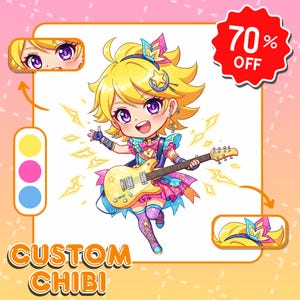 Custom Chibi Art | Kawaii Anime Chibi Illustration for Avatar, Fanart, Stickers, Discord Icon | Cute Custom Drawing Gift