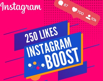 250 Instagram likes, boost your instagram, boost your social media, fame is easy now, cheapest services, make yourself an influencer.