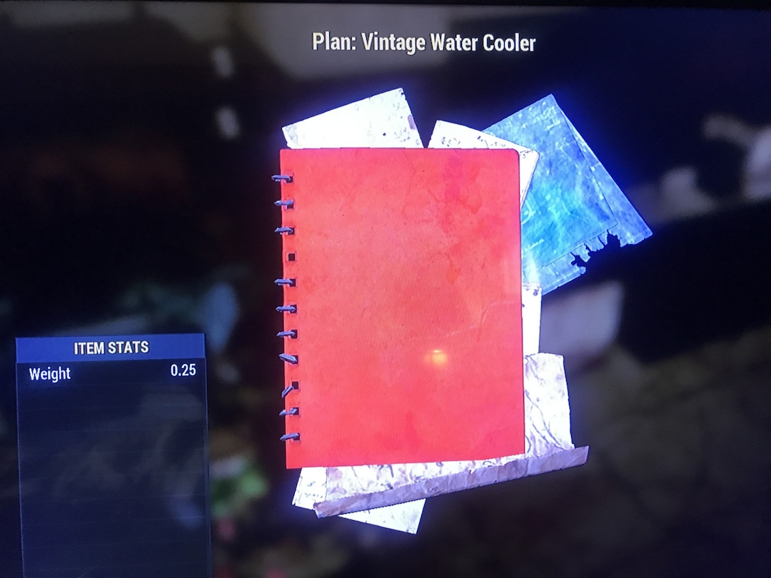 Fallout 76 Vintage Water Cooler Plan PS4/5 Etsy