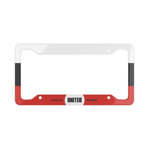 MUFC "United" metal license plate frame inspired by Manchester United image 1
