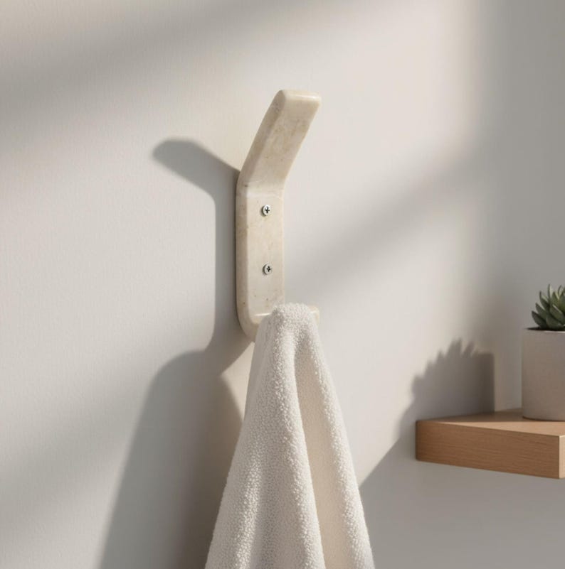 Handcrafted Beige Marble Wall Hook for Keys, Jewelry & Clothes - Etsy