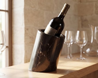 Alexander Black Marble Wine Rack -  Round Bottle Holder