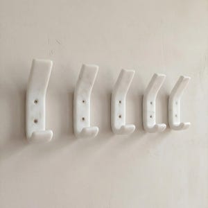 Handcrafted Afyon White Marble Wall Hook for Keys, Jewelry & Clothes