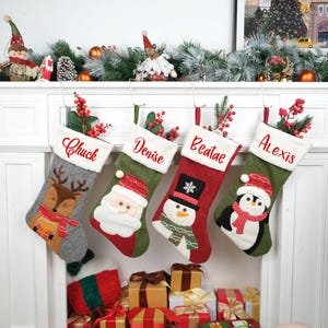 Christmas Stocking Personalized Stockings Christmas Stocking Family Stocking Monogram 3D Christmas Stocking Christmas Gifts Christmas Decor