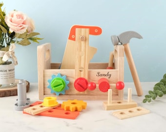 Handmade Wooden Toy Tool Set: Perfect Gift for Creative Kids