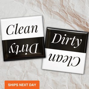 Geschirrspülmaschine Magnet | Spülmaschinen-Schild | Küche Organisation | Reversible Kitchen Organizer Label | 50x50cm Einweihungsparty Geschenk