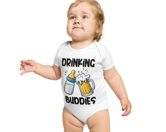 Drinking buddies: Short Sleeve Baby Bodysuit