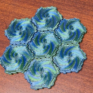 Custom 7 Big O Tiles 3d Printed For Heroscape