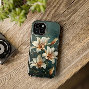 Vintage Lily Wall Art MagSafe Tough Phone Case