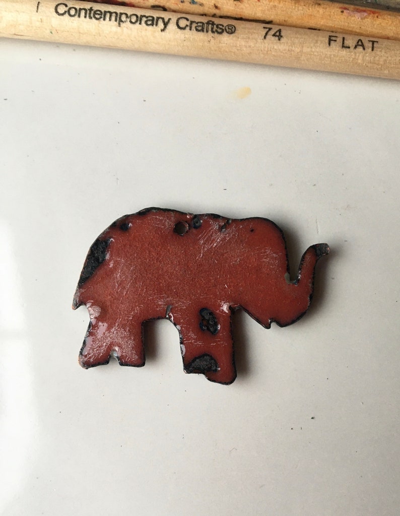 Enamel Pendant Etsy Copper Pendant Elephant Pendant Kiln Fired Enamel Elephant Gray Enamel Etsy Jewelry