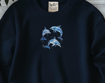 Dolphin Sea Animal Shirt, Ocean Dolphin Shirt, Marine Biology Oceancore, Tropic Lover Dolphin Gift for Marine Biologist, Ocean Core Sweater