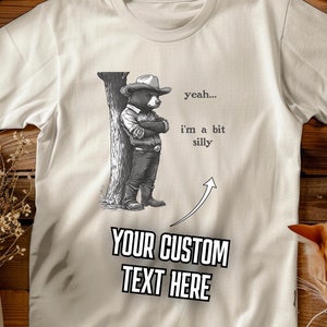 Chemise personnalisée drôle de cowboy, chemise personnalisée pour papa, cadeau chemise ironique pour petit ami, mari, t-shirt personnalisable pour homme