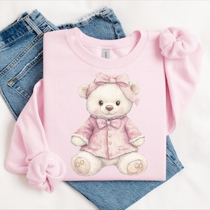 Teddy Bear Sweater, Vintage Bear Sweater, Bear Themed Sweater Gift for Teddy Bear Lover, Teddy Bear Core, Cute Bear Shirt Gift for Her