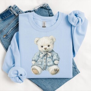 Teddy Bear Sweater, Vintage Bear Sweater, Bear Themed Sweater Gift for Teddy Bear Lover, Teddy Bear Core, Cute Bear Shirt Gift for Her