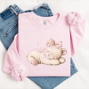 Teddy Bear Sweater, Vintage Bear Sweater, Bear Themed Sweater Gift for Teddy Bear Lover, Funny Bear Sweatshirt, Cute Bear Shirt Gift for Her