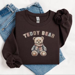 Teddy Bear Sweater, Vintage Bear Sweater, Bear Themed Sweater Gift for Teddy Bear Lover, Teddy Bear Core, Cute Bear Shirt Gift for Her