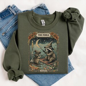 Chemise raton laveur drôle trash, chemise raton laveur sauvage et opossum, meme raton laveur panda corbeille, carte de tarot cottagecore, cadeau déséquilibré pour un ami