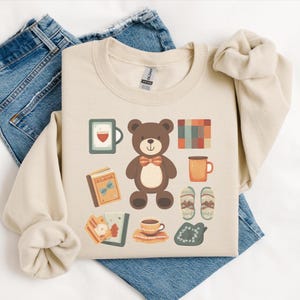 Teddy Bear Sweater, Vintage Bear Sweater, Bear Themed Sweater Gift for Teddy Bear Lover, Teddy Bear Core, Cute Bear Shirt Gift for Her