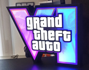 Lumière Grand Theft Auto 6 avec LED RVB ! GTA - Boîte à lumière !