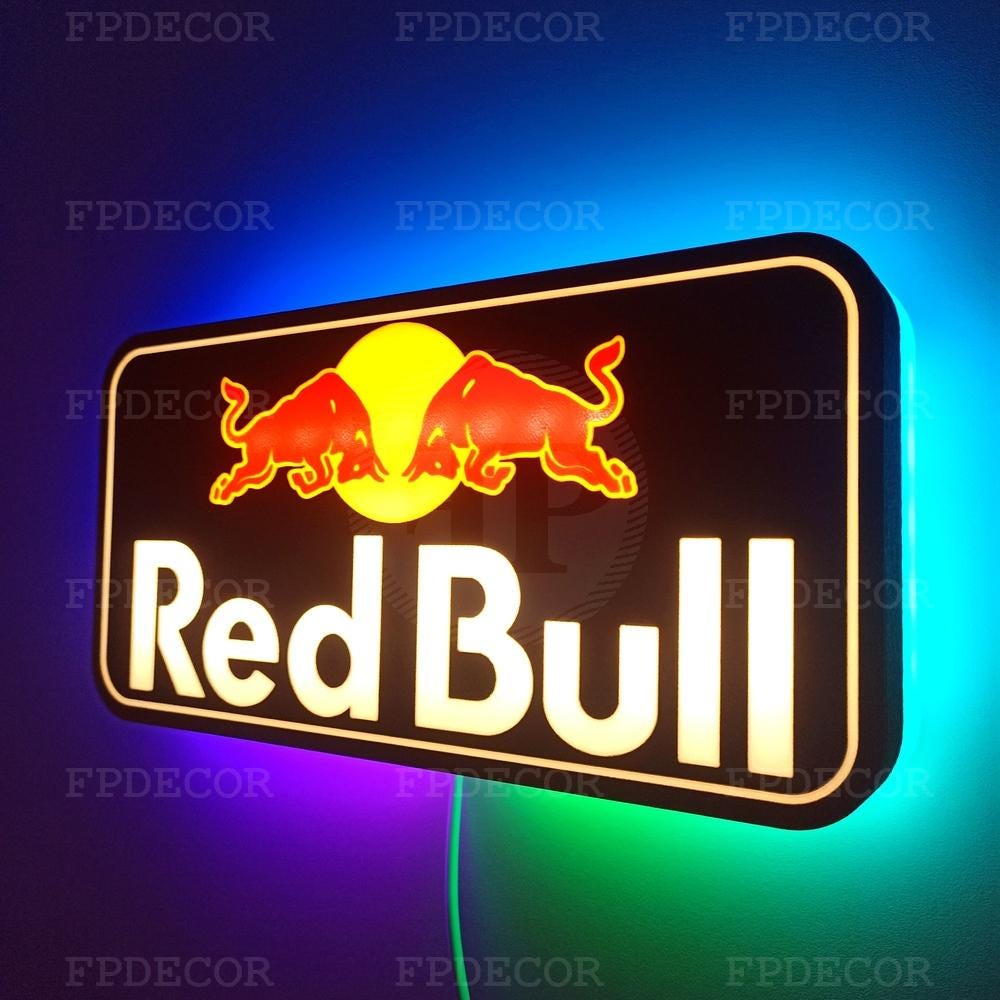 Red Bull Led Sign - Etsy Canada