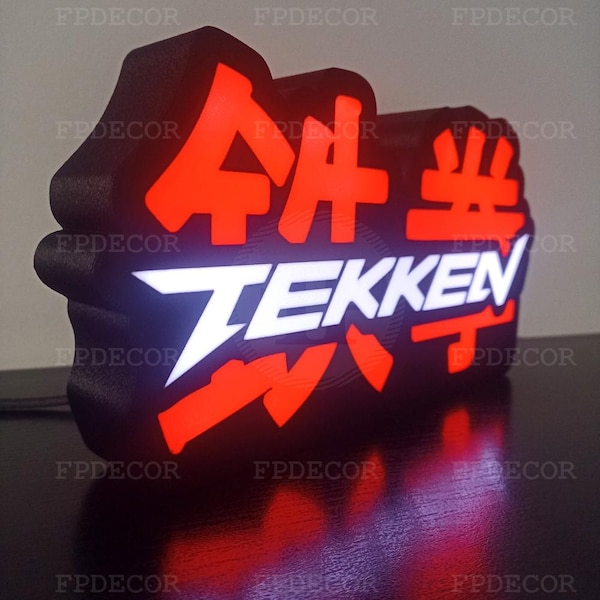 LED Lamp for Decoration | Lightbox Streamer | RGBConfiguration | Custom pieces for streaming | Tekken