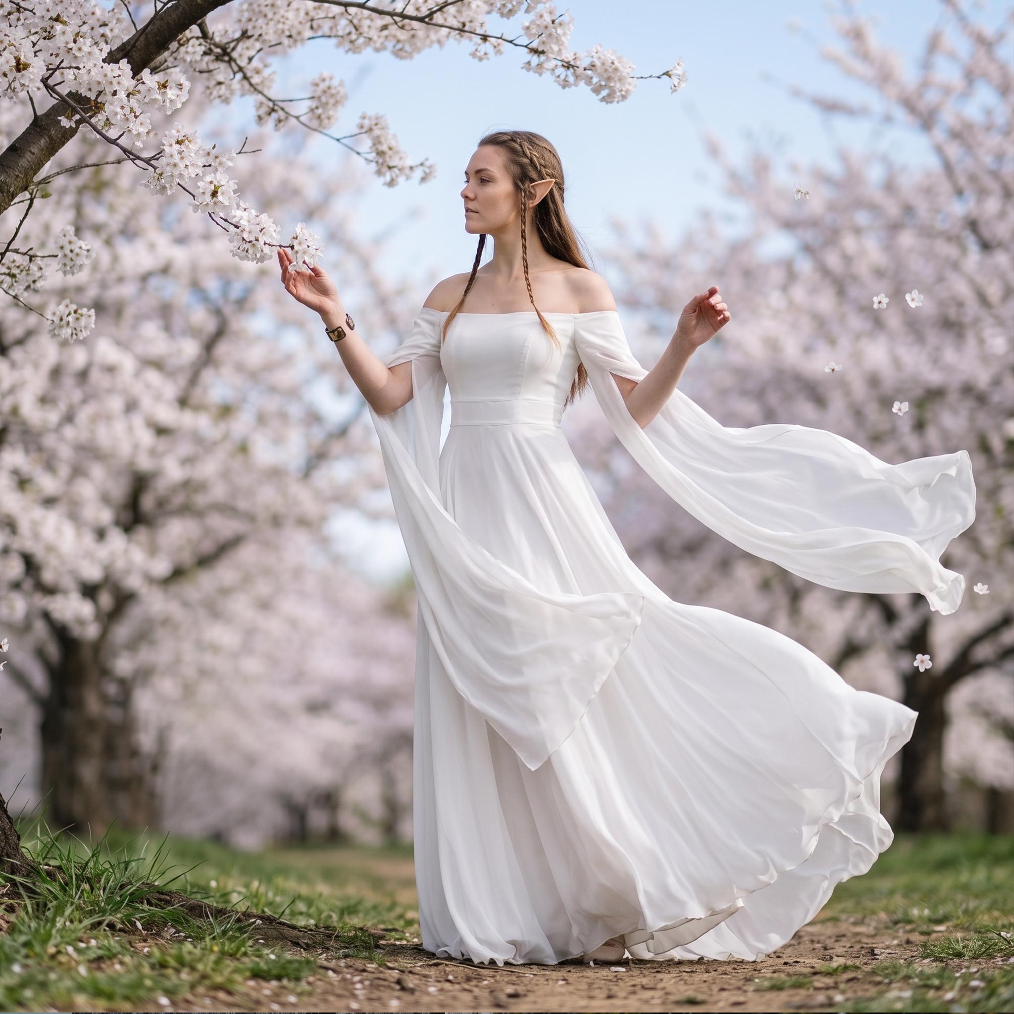 Whimsical Cottagecore Dress White