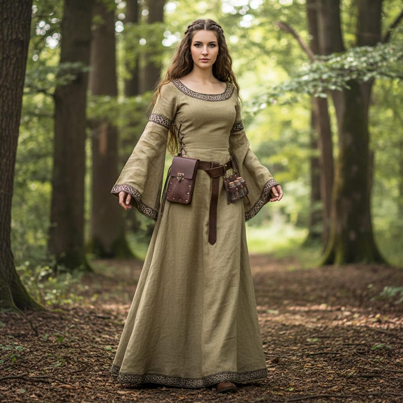 Medieval Renaissance Costume Set - Leather Armor, Belt Pouch & Potion Bottle For LARP
