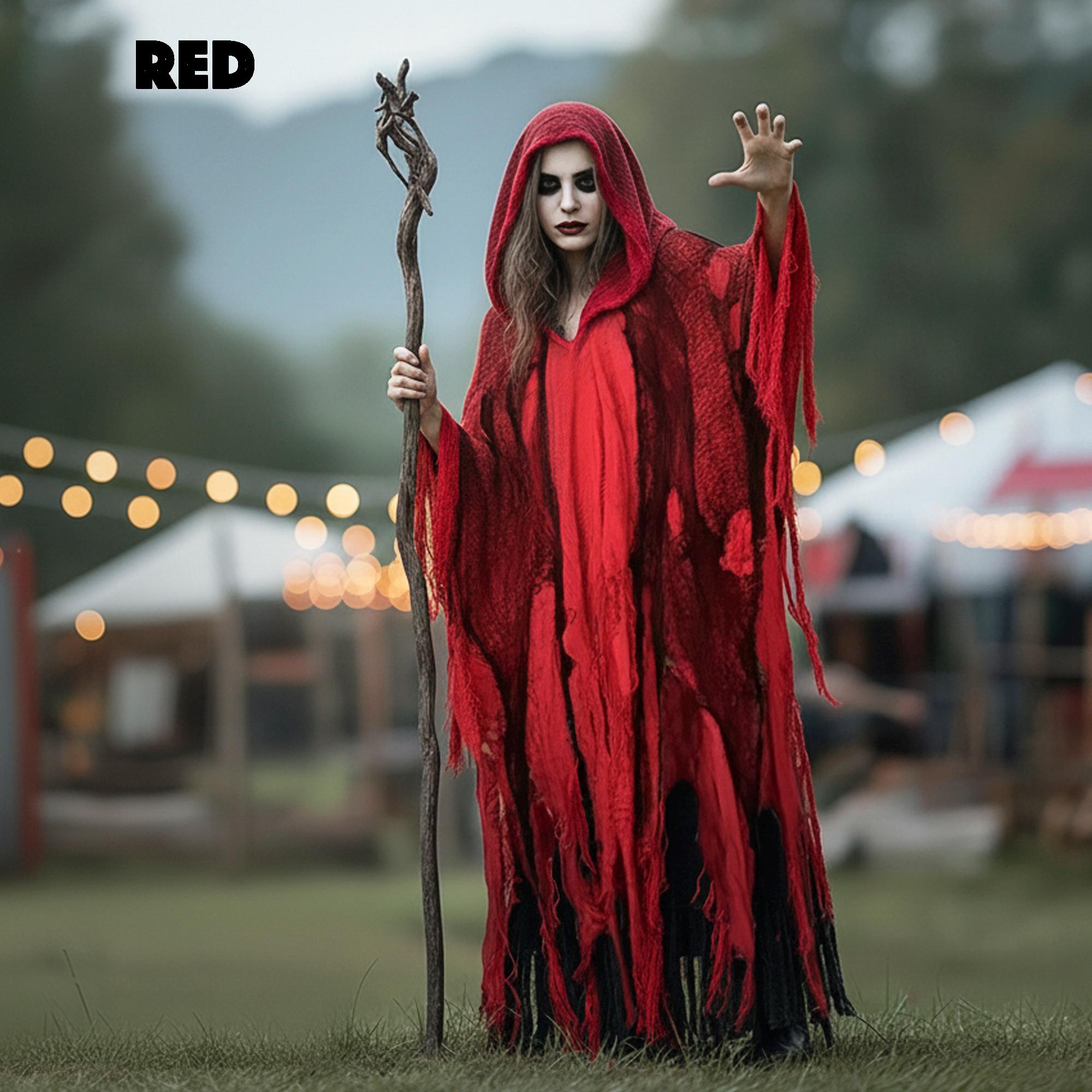 VZQI Geisterkostüm Für Erwachsene – Weißer Kapuzenponcho, Einfache Halloween-Verkleidung Für Damen Und Herren, Einheitsgröße, Perfekt Für Kostümpartys