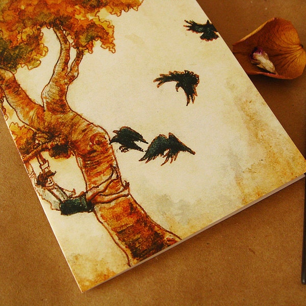 Notebook - And the Crows - autumn bird sketchbook