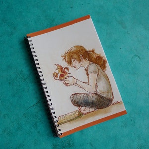 Weekends with Archibald Spiral Notebook - Reading with Dragon Blank Sketchbook