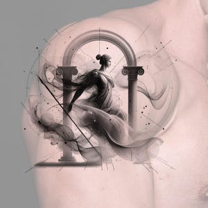 Greek God/Goddess Tattoo Design: Printable Template (Instant Download)